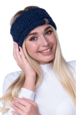 Повязка на голову Букле цвет индиго