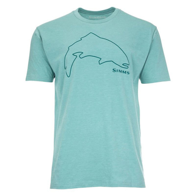 Футболка Simms Trout Outline T-Shirt цвет Oil Blue Heather размер XXL Футболка Simms Trout Outline T-Shirt цвет Oil Blue Heather размер XXL