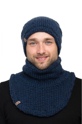 Воротник манишка букле цвет индиго