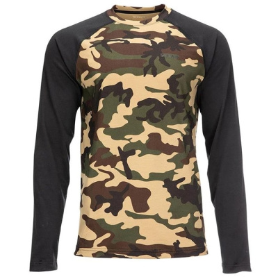 Термофутболка Simms Lightweight Baselayer Top цвет CX Woodland Camo размер XL