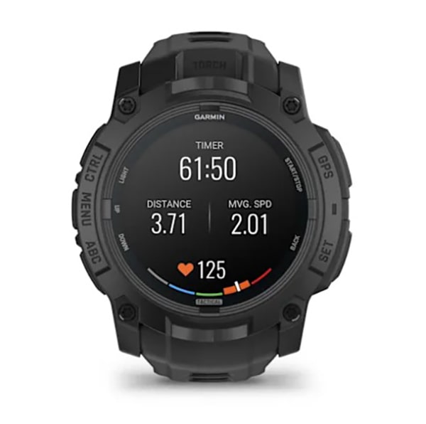 Instinct 3 – 50 мм AMOLED, Tactical Edition черный с черным ремешком