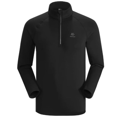 Толстовка Kailas флисовая Air Fleece Stand Collar Functional Long Sleeve Baselayer Top KG2104102 черная 17032 размер L