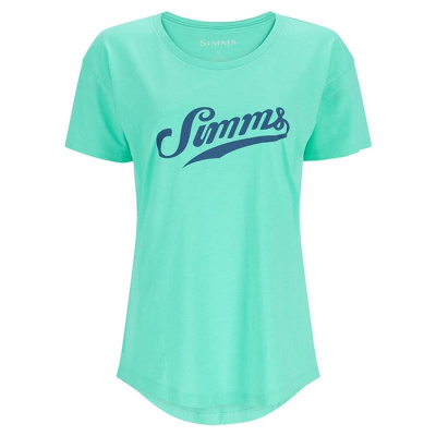 Футболка Simms Women's Script T-Shirt цвет Gurf Blue размер XS