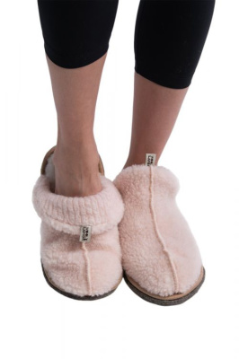 Шлепанцы Трансформер подошва войлок цвет пудра размер 36-37