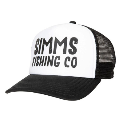 Кепка Simms Small Fit Throwback Trucker цвет черно-белый