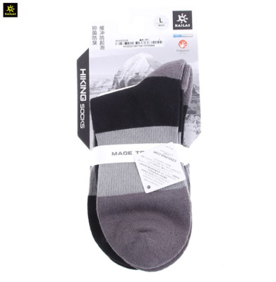 Носки Kailas Lightweight Mid Cut Trekking KH2202109 (2 пары) черные с темно-серым 17041 размер M
