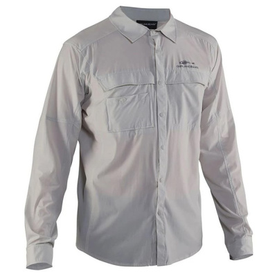 Рубашка Grundens Hooksetter LS Shirt цвет Gracier Grey размер S