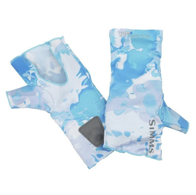 Перчатки Simms SolarFlex No-Finger SunGlove цвет Cloud Camo Blue размер S/M
