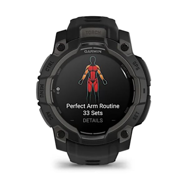 Instinct 3 – 45 мм AMOLED черные с черным силиконовым ремешком