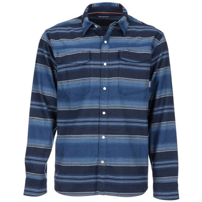 Рубашка Simms Gallatin Flannel LS Shirt цвет Rich Blue Stripe размер XL