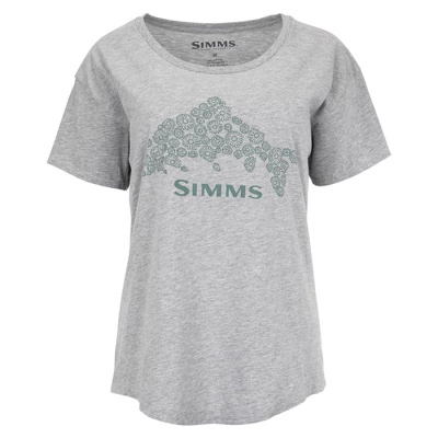 Футболка Simms Women's Floral Trout T-Shirt цвет Gray Heather размер XS