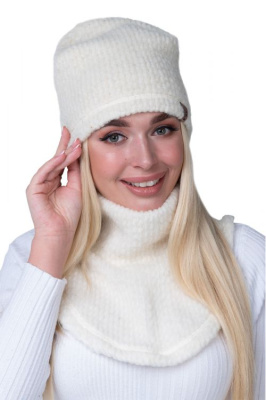Шапка Букле цвет ваниль размер 54-58 Шапка Букле цвет ваниль размер 54-58