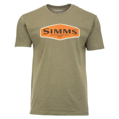 Футболка Simms Logo Frame T-Shirt цвет Military Hrather размер S