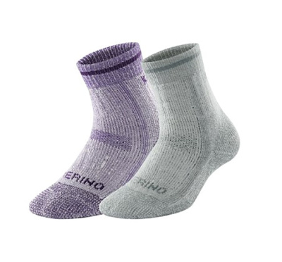 Носки Kailas Mid Cut Trekking W's KH2201202 (2 пары) светло-серые и фиолетовые 21101 размер S Носки Kailas Mid Cut Trekking W's KH2201202 (2 пары) светло-серые и фиолетовые 21101 размер S