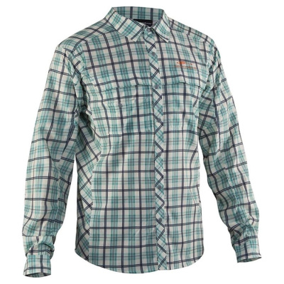 Рубашка Grundens Fly Bridge LS Shirt цвет Dusty Turquiose Plaid размер XXL