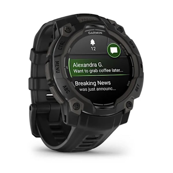 Instinct 3 – 45 мм AMOLED черные с черным силиконовым ремешком