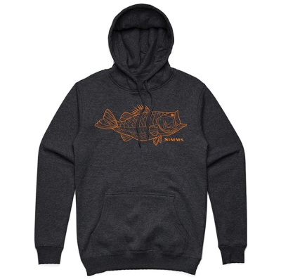 Толстовка Simms Bass Line Hoody цвет Charcoal Heather размер L