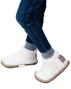 Детские тапочки из натуральной овечьей шерсти 