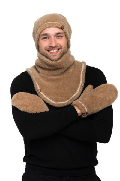 Шапка меховая цвет кемел размер 54-58 Шапка меховая цвет кемел размер 54-58