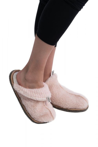 Шлепанцы Трансформер подошва войлок цвет пудра размер 36-37