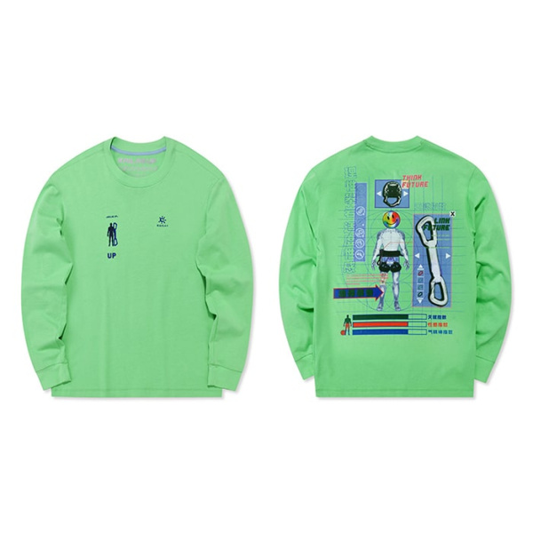 Футболка Kailas с длинным рукавом High-neck Printing Cotton Long Sleeve Unisex UG2117103 светло-зеленая 11442 размер M Футболка Kailas с длинным рукавом High-neck Printing Cotton Long Sleeve Unisex UG2117103 светло-зеленая 11442 размер M