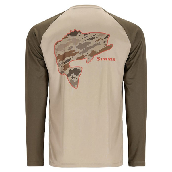 Термофутболка Simms Tech Tee - Artist Series цвет Bass/Stone/Dark Stone размер S