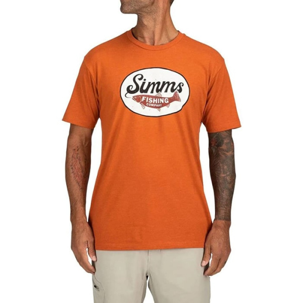 Футболка Simms Trout Wander T-Shirt цвет Adobe Heather размер M
