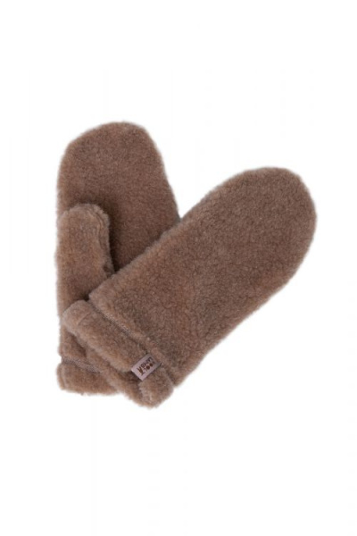 Варежки меховые NEW цвет camel размер 20 (женский)