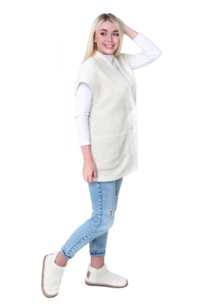 Женский жилет WOOL цвет ваниль размер 40-42