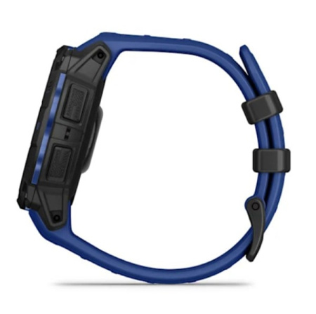 Instinct 3 – 45 мм AMOLED черные с сине/черным силиконовым ремешком