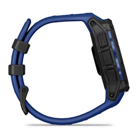 Instinct 3 – 45 мм AMOLED черные с сине/черным силиконовым ремешком