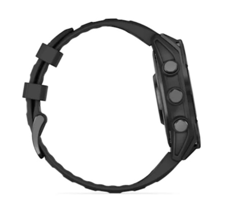 Fenix 8 - 47 мм AMOLED серый, с черным силиконовым ремешком