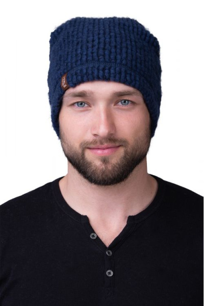 Шапка Букле цвет индиго размер 54-58