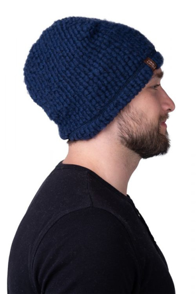 Шапка Букле цвет индиго размер 54-58