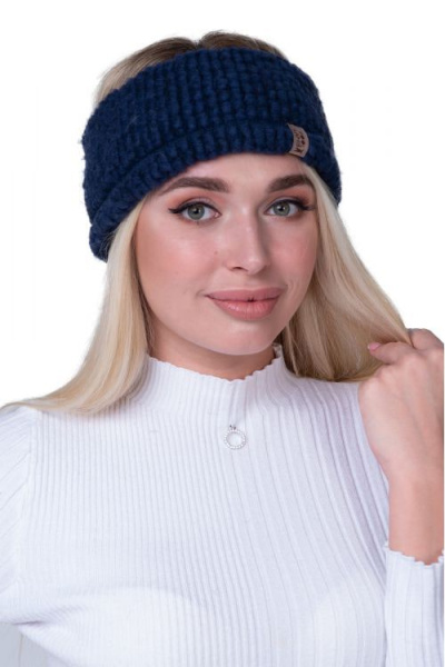 Повязка на голову Букле цвет индиго