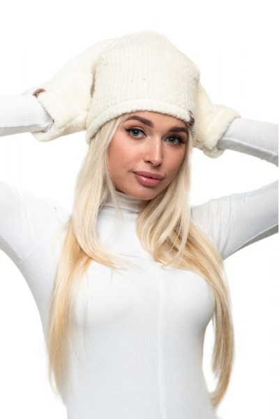 Шапка Букле цвет ваниль размер 54-58 Шапка Букле цвет ваниль размер 54-58