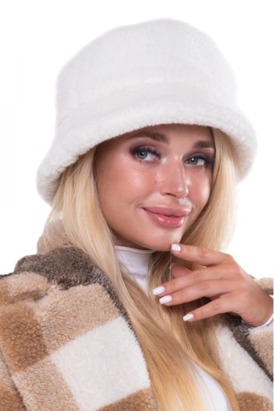 Панама меховая NEW цвет ваниль размер 54-58