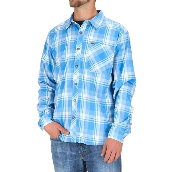 Рубашка Simms Outpost LS Shirt цвет Pacific Plaid размер L