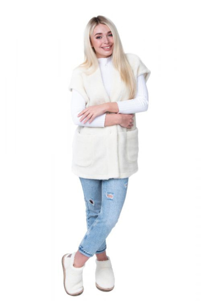 Женский жилет WOOL цвет ваниль размер 40-42