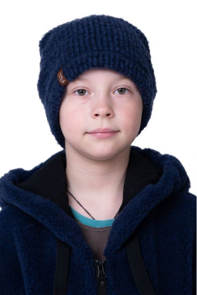 Шапка Букле цвет индиго размер 54-58